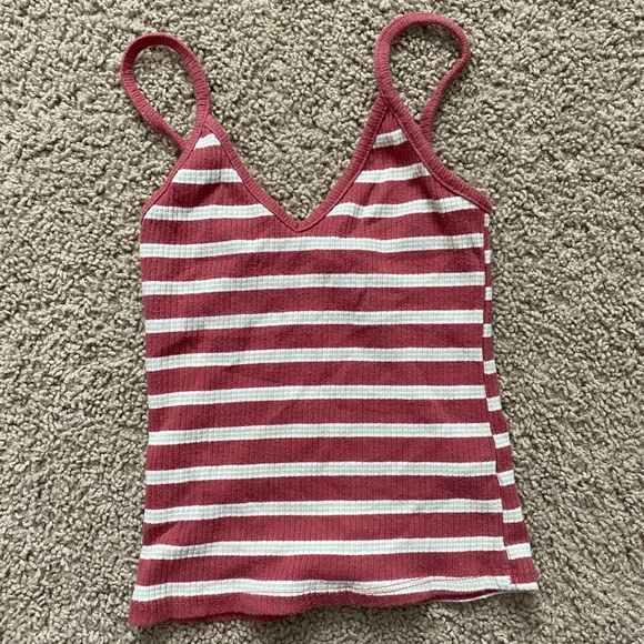 Tillys Ribbed Tanktop Red, White, Green Stripes - Picture 1 of 1